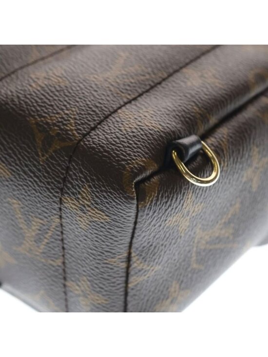 Louis Vuitton Palm Springs Mini Leather Backpack Gold Brown